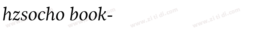 hzsocho book字体转换